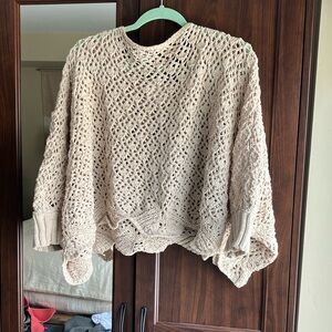 Jessica Simpson-  Cream Knit Women's Sweater - with bat style sleeves.